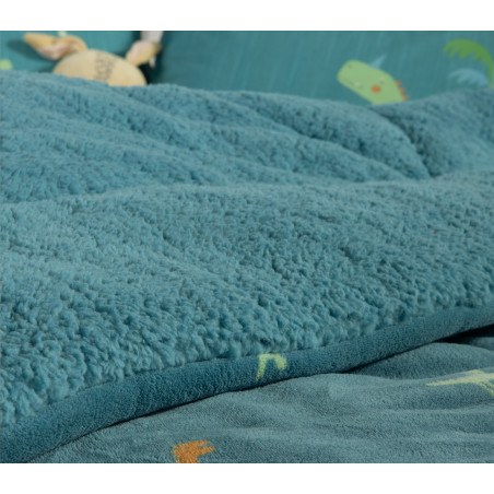 Παιδικό Κουβερτοπάπλωμα Μονό Nef-Nef Dinos On Wheels Petrol 160x220