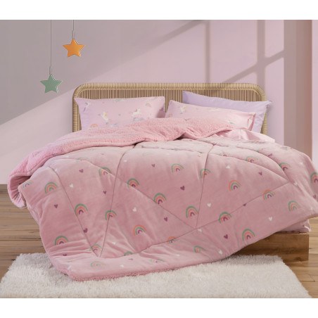 Παιδικό Κουβερτοπάπλωμα Μονό Nef-Nef Unicorns Style Lilac 160x220