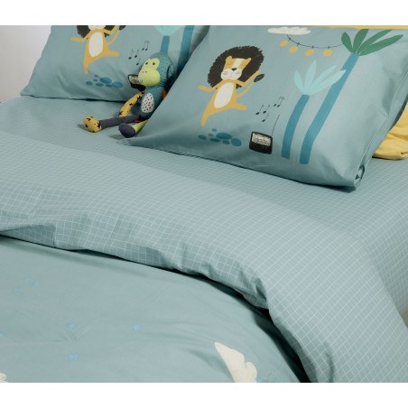 Σετ Παιδικά Σεντόνια Μονά 3 Τεμαχίων Nef-Nef Wild Dance Blue 170x260