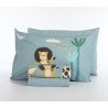 Σετ Παιδικά Σεντόνια Μονά 3 Τεμαχίων Nef-Nef Wild Dance Blue 170x260