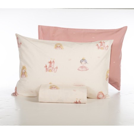 Σετ Παιδική Παπλωματοθήκη Μονή 2 Τεμαχίων Nef-Nef Our Princess Cream 160x240