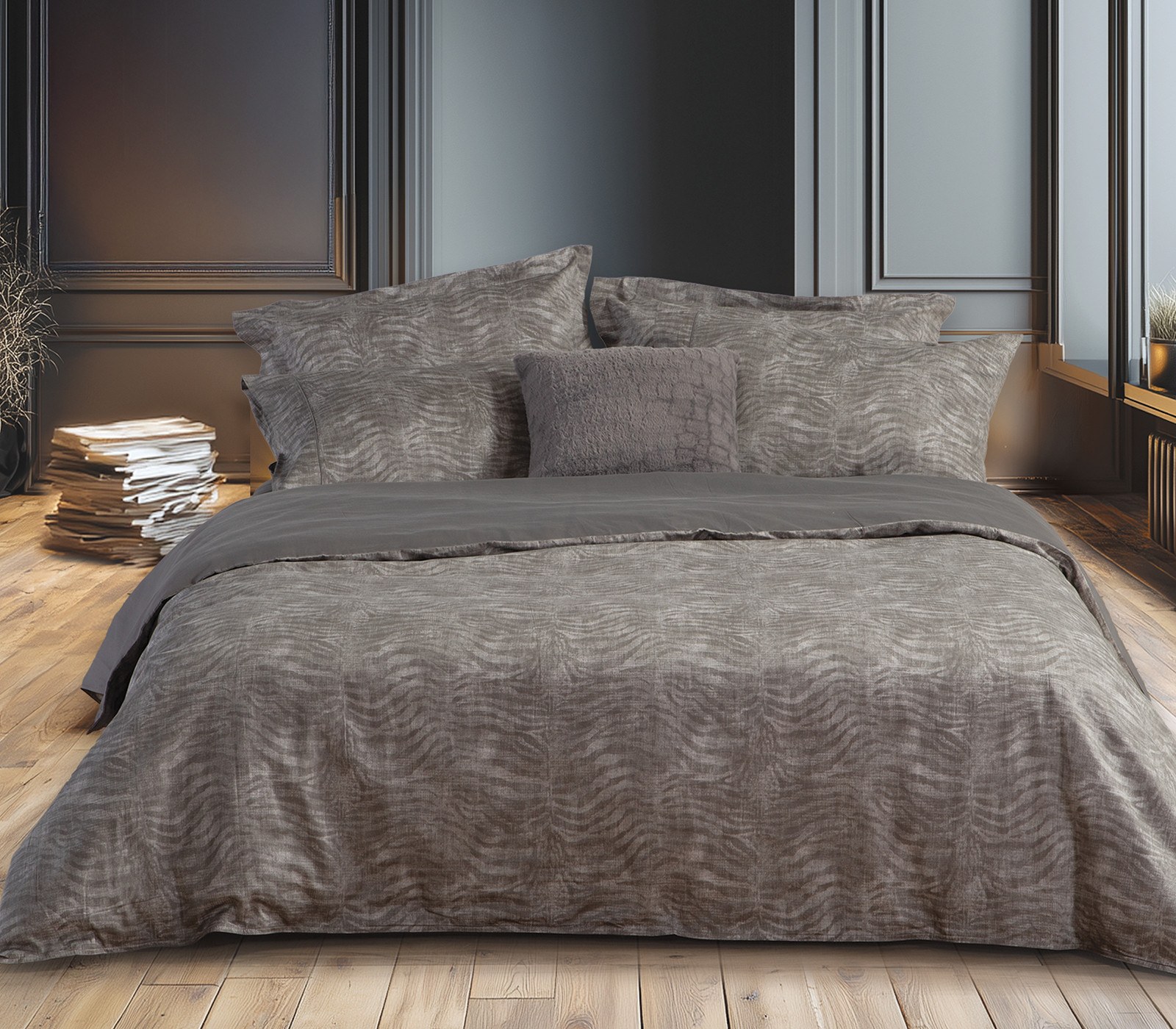 Σετ Σεντόνια King Size 4 Τεμαχίων Nef-Nef Zesten Grey 270x280