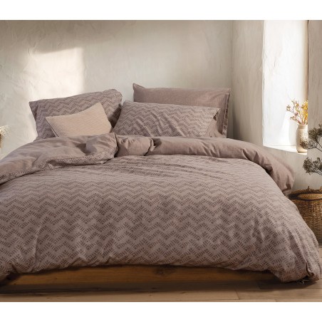 Σετ Σεντόνια Φανελένια Υπέρδιπλα 4 Τεμαχίων Nef-Nef Otrando Mocca 240x260