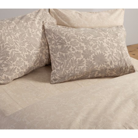 Σετ Σεντόνια Φανελένια King Size με Λάστιχο 4 Τεμαχίων Nef-Nef Issual Grey 180x200+32