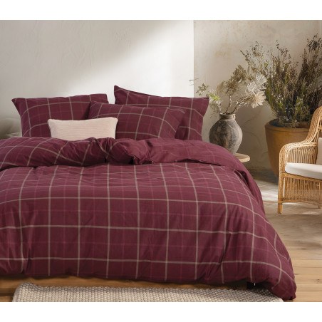 Σετ Σεντόνια Φανελένια Μονά 3 Τεμαχίων Nef-Nef Naiberg Bordo 160x260