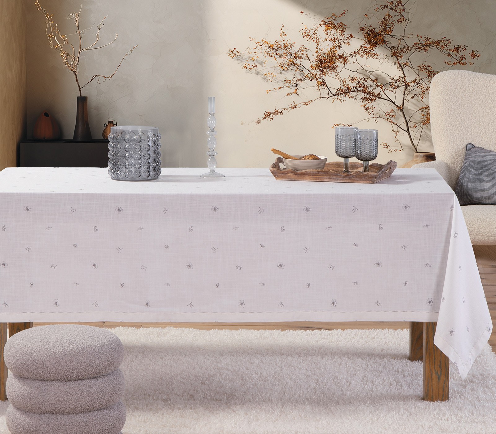 Τραπεζομάντηλο Nef-Nef Serena Ecru 150x300