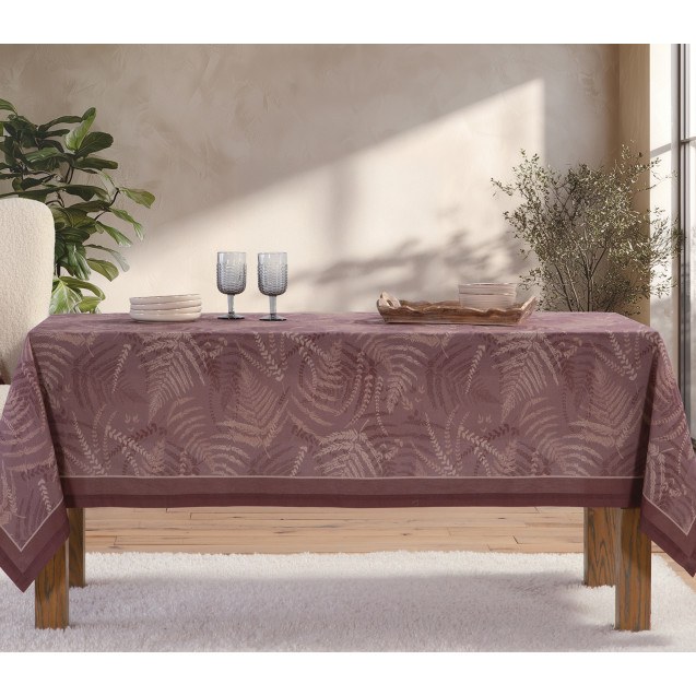 Τραπεζομάντηλο Nef-Nef Fern Bordo 140x140