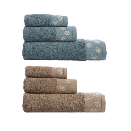 Σετ Πετσέτες 3 Τεμαχίων Nef-Nef Anthem Smoke Blue 30x50+50x90+70x140