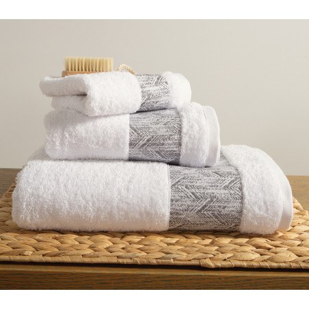 Σετ Πετσέτες 3 Τεμαχίων Nef-Nef Depreo White 30x50+50x90+70x140