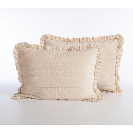Σετ Μαξιλαροθήκες Διακόσμησης 2 Τεμαχίων Nef-Nef Sirion Ecru 52x72