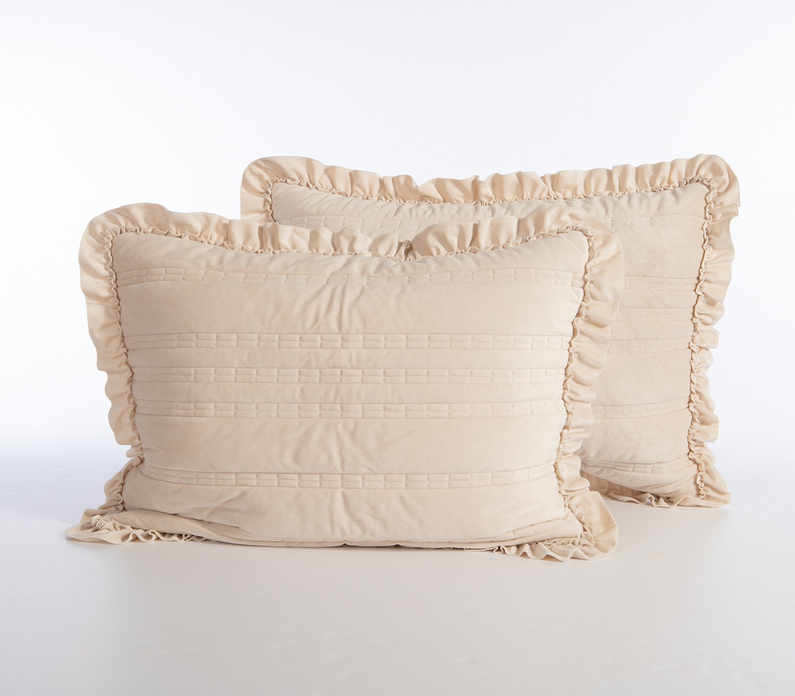 Σετ Μαξιλαροθήκες Διακόσμησης 2 Τεμαχίων Nef-Nef Sirion Ecru 52x72