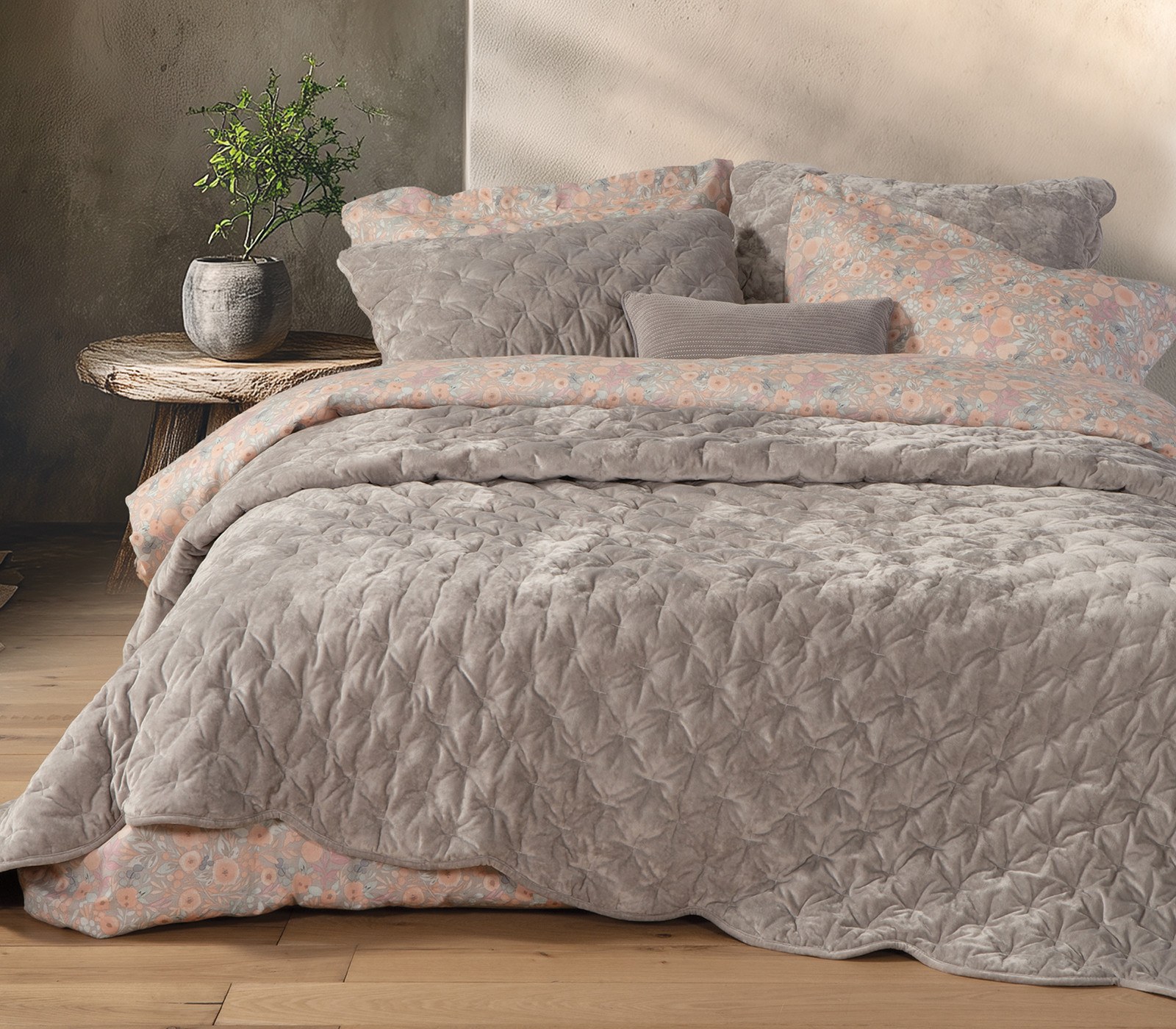 Κουβερλί Υπέρδιπλο Nef-Nef Priver Grey 230x240