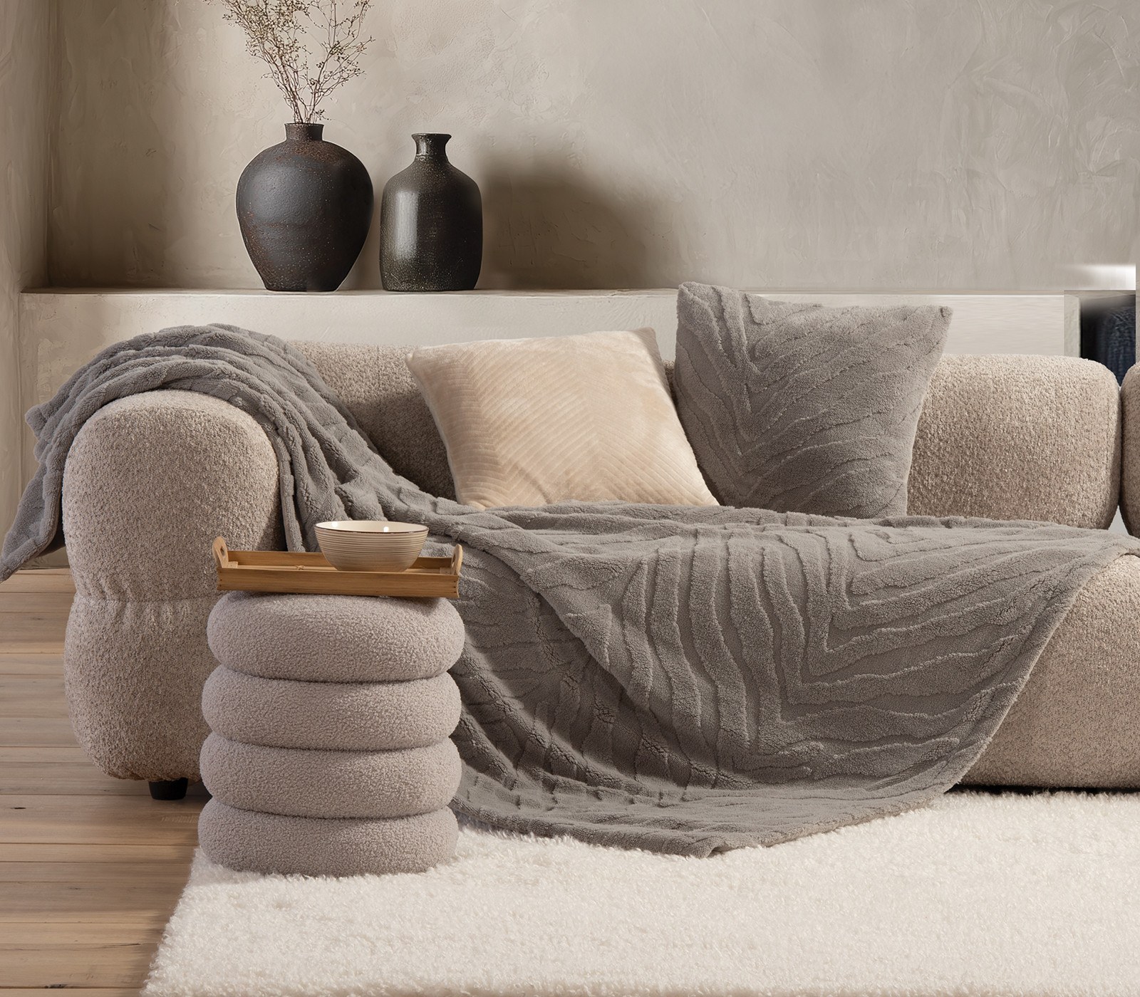 Ριχτάρι Πολυθρόνας Nef-Nef Berien Grey 130x180