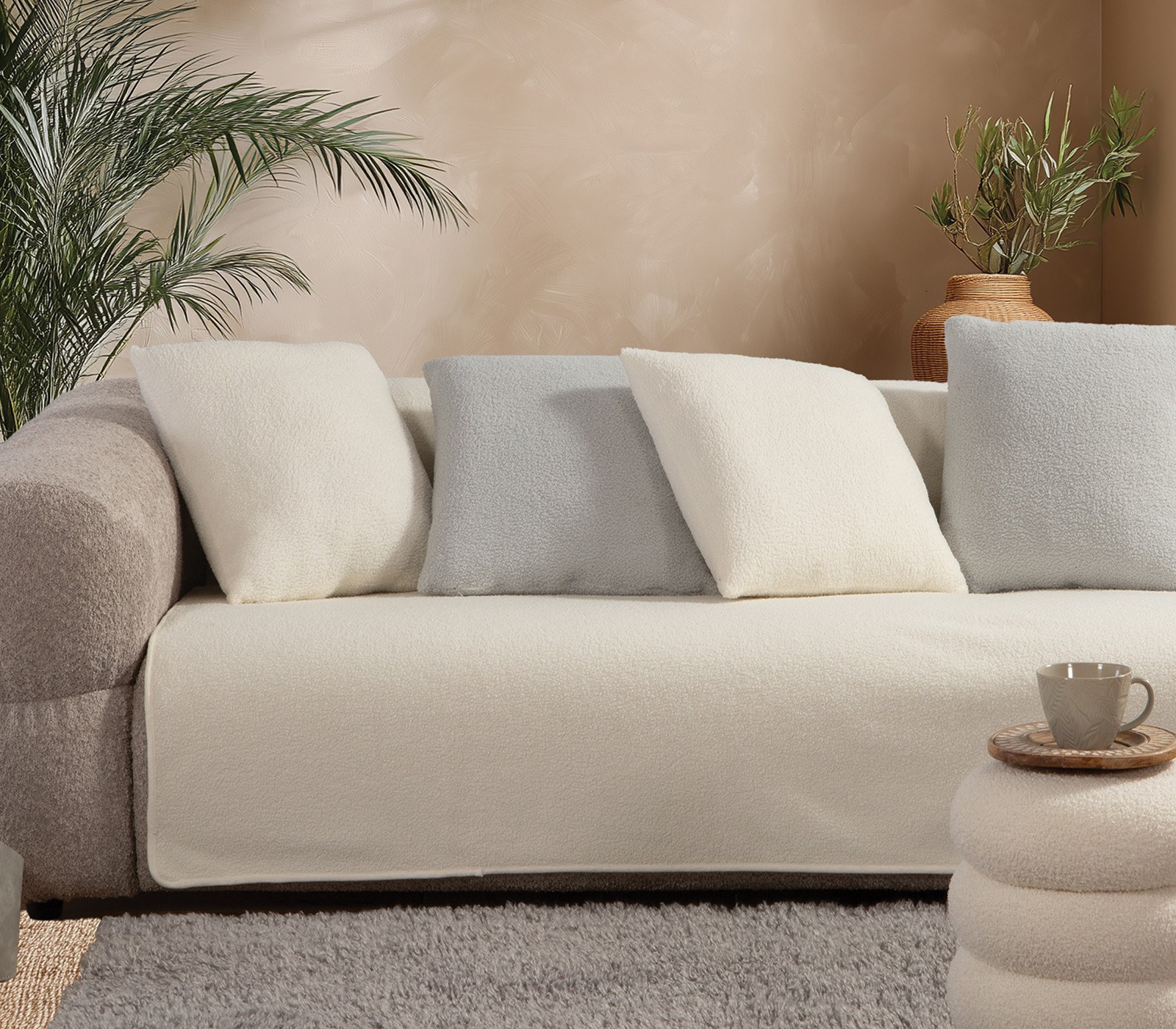 Ριχτάρι Διθέσιου Nef-Nef Breda Ecru 180x250