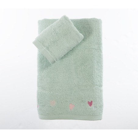 Σετ Παιδικές Πετσέτες 2 Τεμαχίων Nef-Nef Hearts Attack Aqua 30x50+70x140