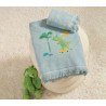 Σετ Παιδικές Πετσέτες 2 Τεμαχίων Nef-Nef Dinos On Wheels Blue 30x50+70x140