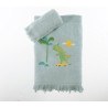 Σετ Παιδικές Πετσέτες 2 Τεμαχίων Nef-Nef Dinos On Wheels Blue 30x50+70x140