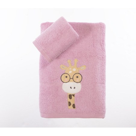 Σετ Παιδικές Πετσέτες 2 Τεμαχίων Nef-Nef Roller Friends Mauve 30x50+70x140