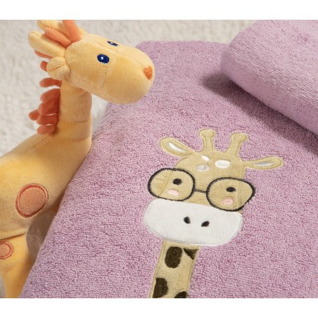 Σετ Παιδικές Πετσέτες 2 Τεμαχίων Nef-Nef Roller Friends Mauve 30x50+70x140