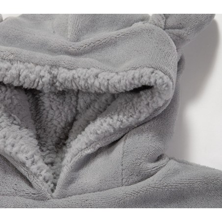 Παιδικό Πόντσο Με Γουνα Sherpa Nef-Nef Sleeping Lion Grey 06-08