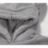 Παιδικό Πόντσο Με Γουνα Sherpa Nef-Nef Sleeping Lion Grey 06-08
