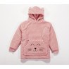 Παιδικό Πόντσο Με Γουνα Sherpa Nef-Nef Smiling Cat Pink 06-08