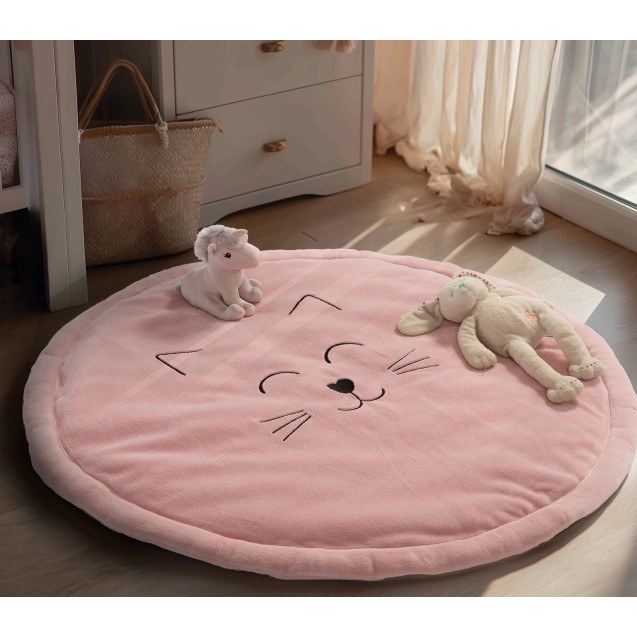 Χαλάκι Παιχνιδιού Nef-Nef Smiling Cat Pink D.90