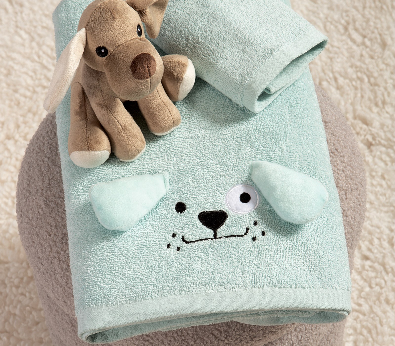 Σετ Βρεφικές Πετσέτες 2 Τεμαχίων Nef-Nef Life In The City Misty Blue 30x50+70x140