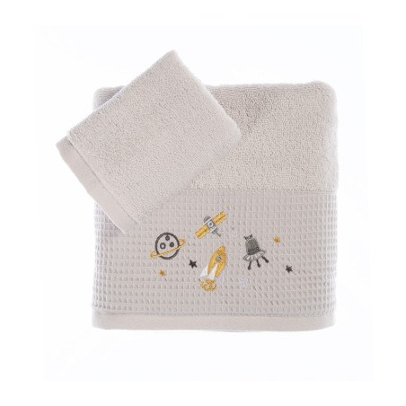 Σετ Βρεφικές Πετσέτες 2 Τεμαχίων Nef-Nef My Universe Cloud 30x50+70x140