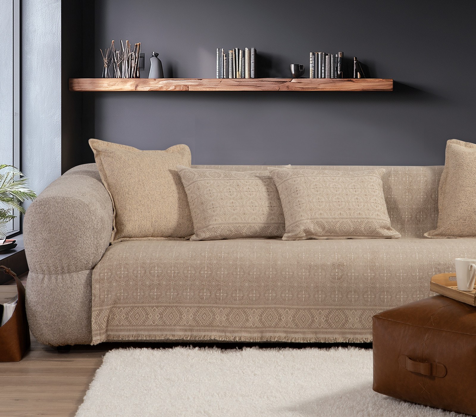 Ριχτάρι Τριθέσιου Nef-Nef Jeneria Beige 170x300