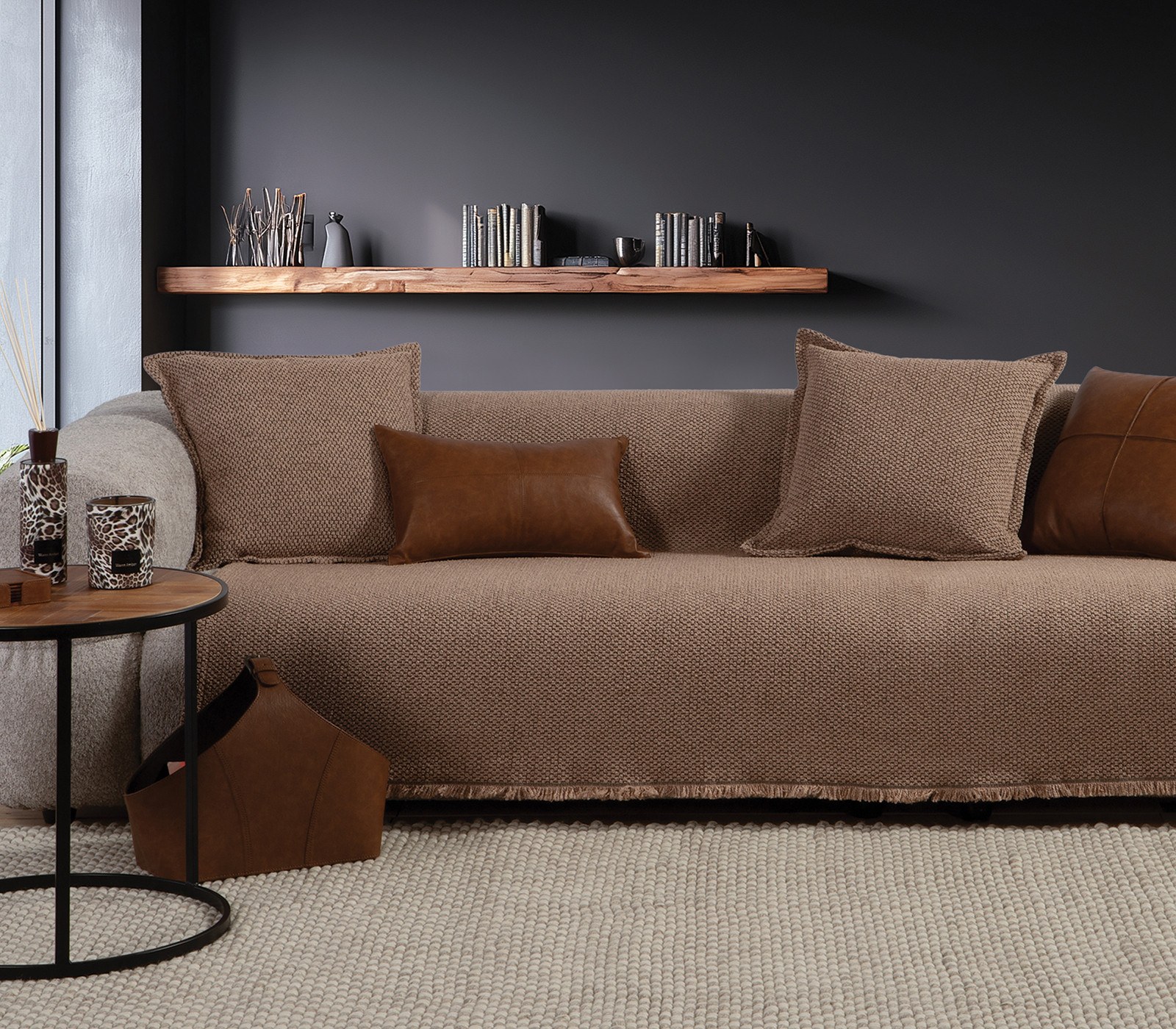 Ριχτάρι Πολυθρόνας Nef-Nef Brooklyn 25 Mocca 170x180