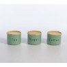 Σετ Δοχεία Αποθήκευσης 3 Τεμαχίων Nef-Nef Coffee-Tea-Sugar Green 12x12x8,8
