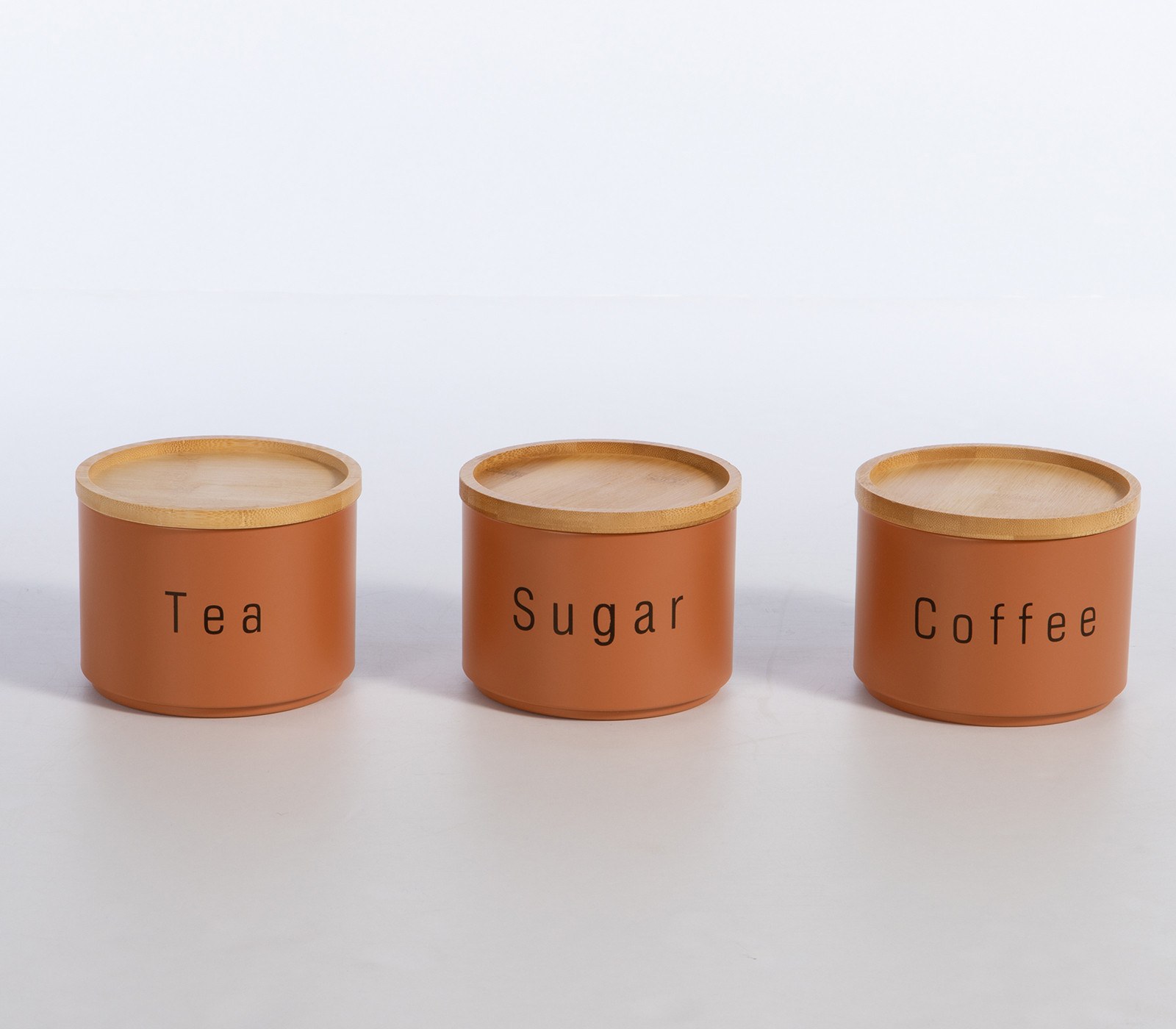 Σετ Δοχεία Αποθήκευσης 3 Τεμαχίων Nef-Nef Coffee-Tea-Sugar Terra 12x12x8,8