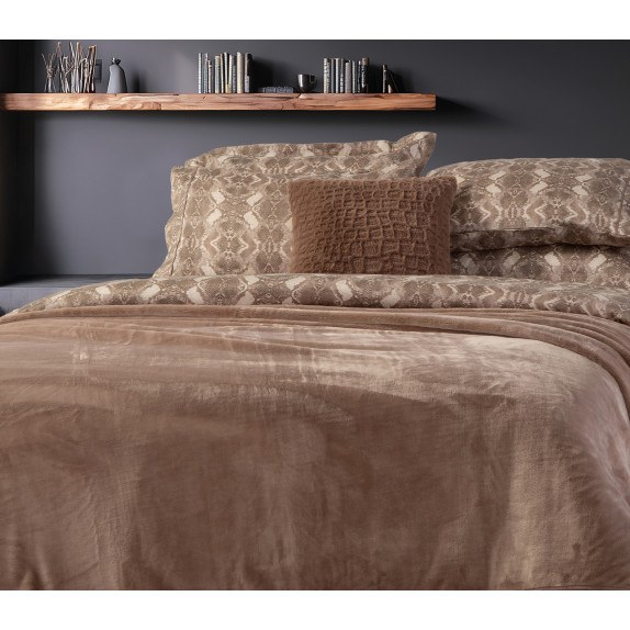 Κουβέρτα Βελουτέ Υπέρδιπλη Nef-Nef Velosso Mocca 230x240
