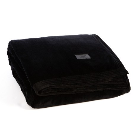 Κουβέρτα Βελουτέ Υπέρδιπλη Nef-Nef Velosso Black 230x240