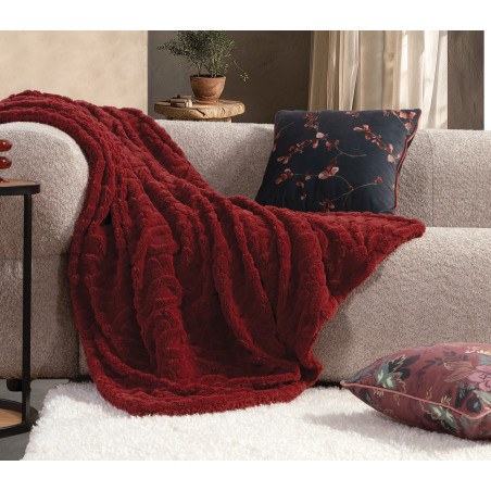 Κουβέρτα Καναπέ Nef-Nef Germain Bordo 130x180