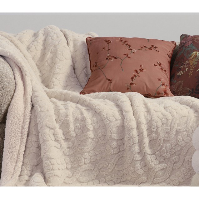 Κουβέρτα Καναπέ Nef-Nef Germain Bordo 130x180