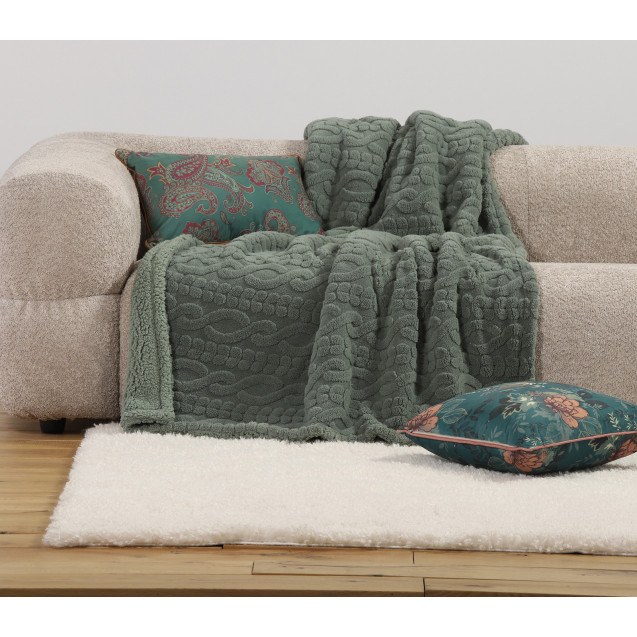 Κουβέρτα Καναπέ Nef-Nef Germain Bordo 130x180