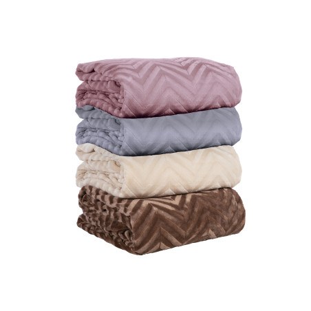 Σετ Παπλωματοθήκη Fleece Μονή 2 Τεμαχίων Nef-Nef Carmen Ecru 160x220