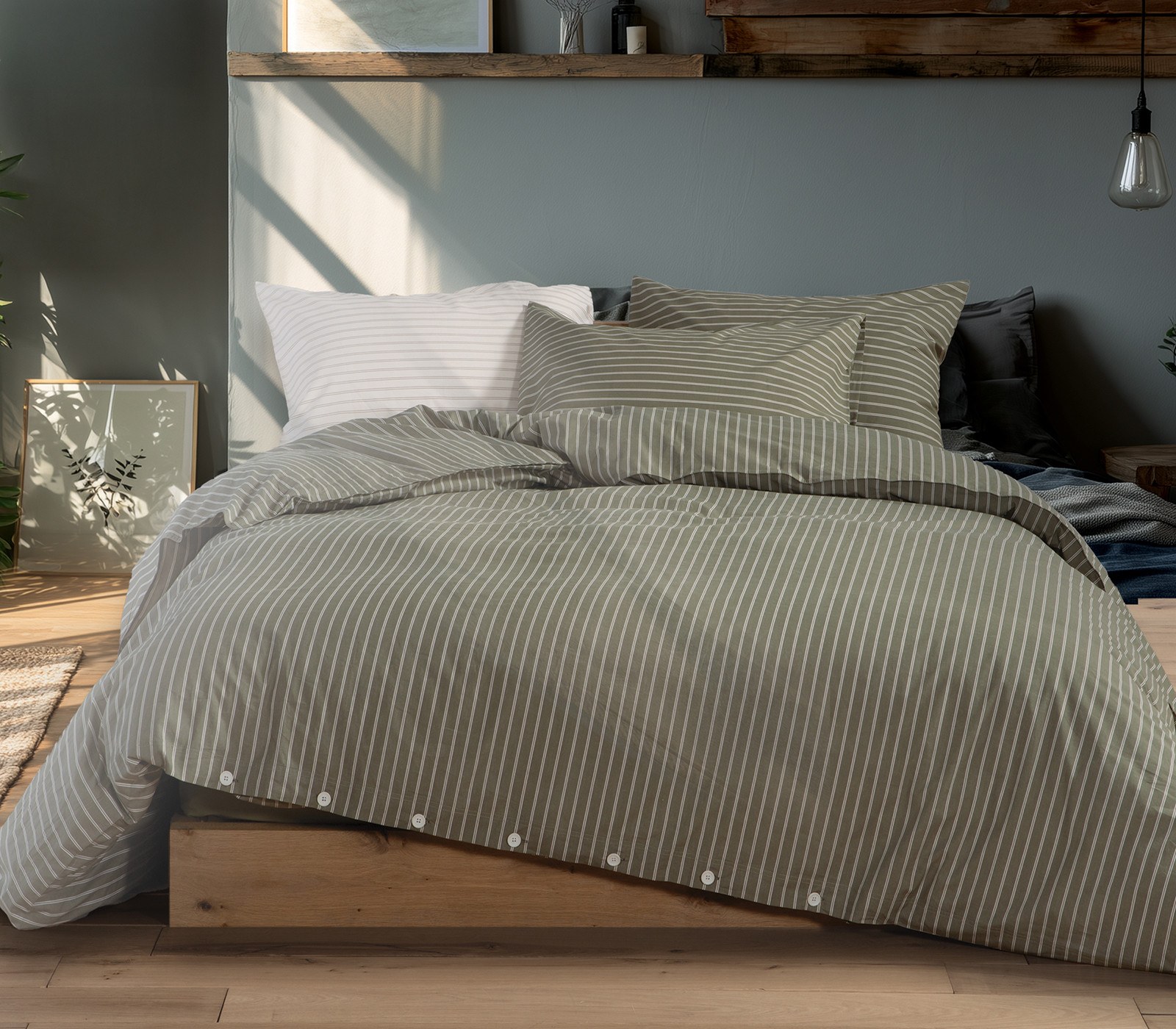 Σετ Σεντόνια King Size 4 Τεμαχίων Nef-Nef Nau Coast Green 280x270