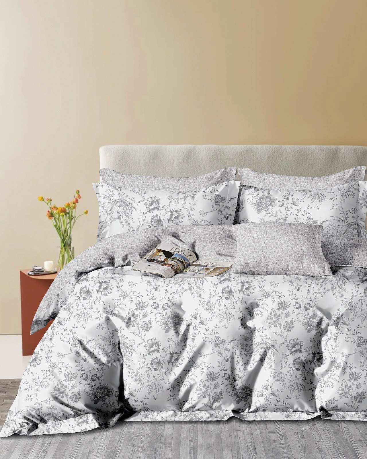 Σετ Παπλωματοθήκη Υπέρδιπλη 3 Τεμαχίων Rythmos Olie 220