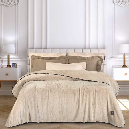 Κουβέρτα Fleece Υπέρδιπλη Greenwich Polo Club 4438 Beige 220x240