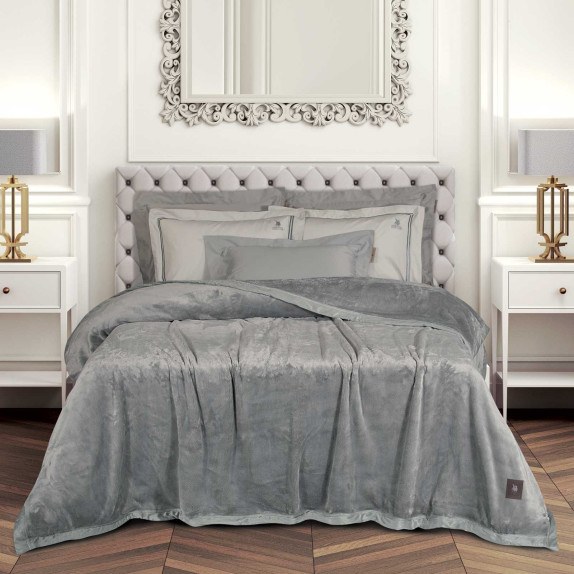 Κουβέρτα Βελουτέ King Size Greenwich Polo Club 3971 Grey...
