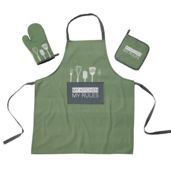 Σετ Κουζίνας 3 Τεμαχίων Das Home 0863 Dark Mint...