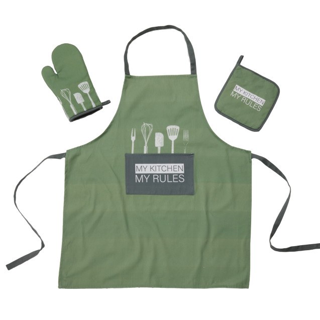 Σετ Κουζίνας 3 Τεμαχίων Das Home 0863 Dark Mint...
