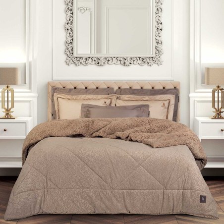 Κουβερτοπάπλωμα King Size με Γούνα Sherpa Greenwich Polo Club 4437 Taupe 240x250