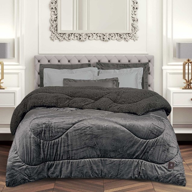 Κουβερτοπάπλωμα Υπέρδιπλο με Γούνα Sherpa...