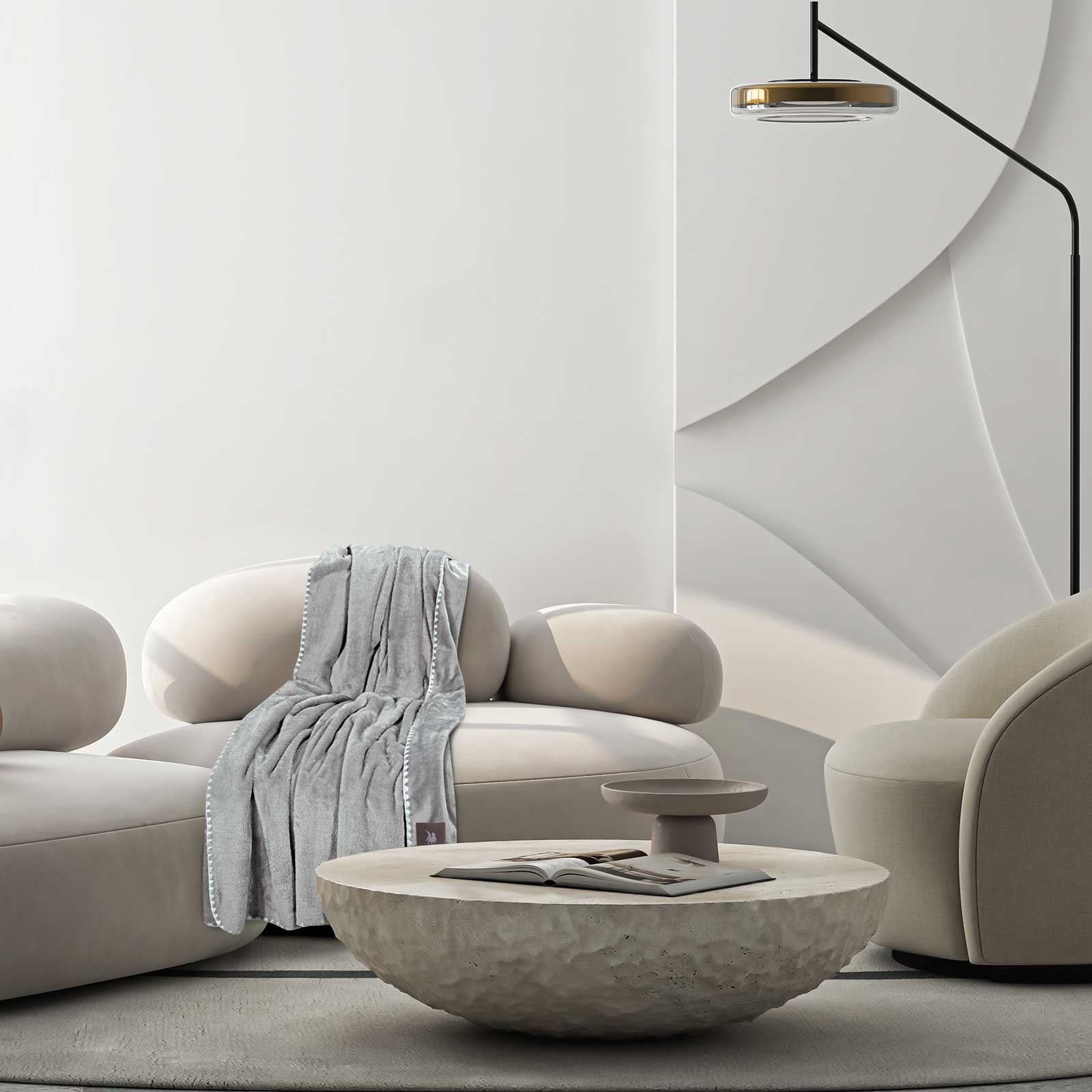 Κουβέρτα Fleece Καναπέ Greenwich Polo Club 4439 Grey 130x170