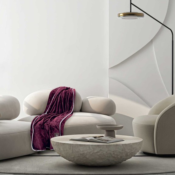 Κουβέρτα Fleece Καναπέ Greenwich Polo Club 4440 Bordeaux...