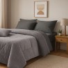 Κουβερτοπάπλωμα Υπέρδιπλο με Γούνα Sherpa Das Home 1365 Grey 220x240